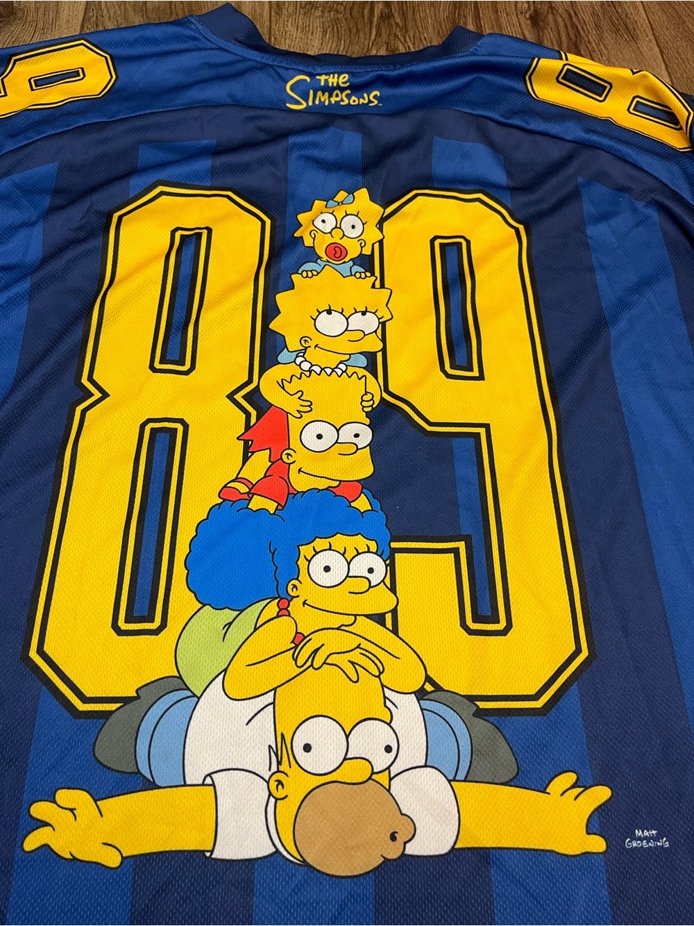 The Simpsons Blue & Yellow Graphic Jersey Shirt - 89 Design